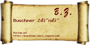 Buschner Zénó névjegykártya